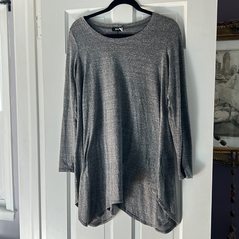 BDG Urban Outfitters grey, long sleeve tunic top
